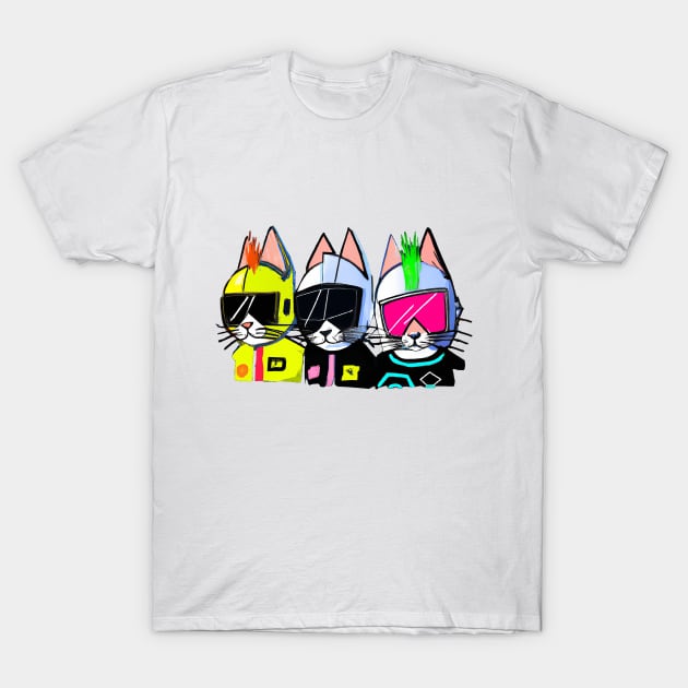 Three kittens at a Daft Punk concert T-Shirt by arc1